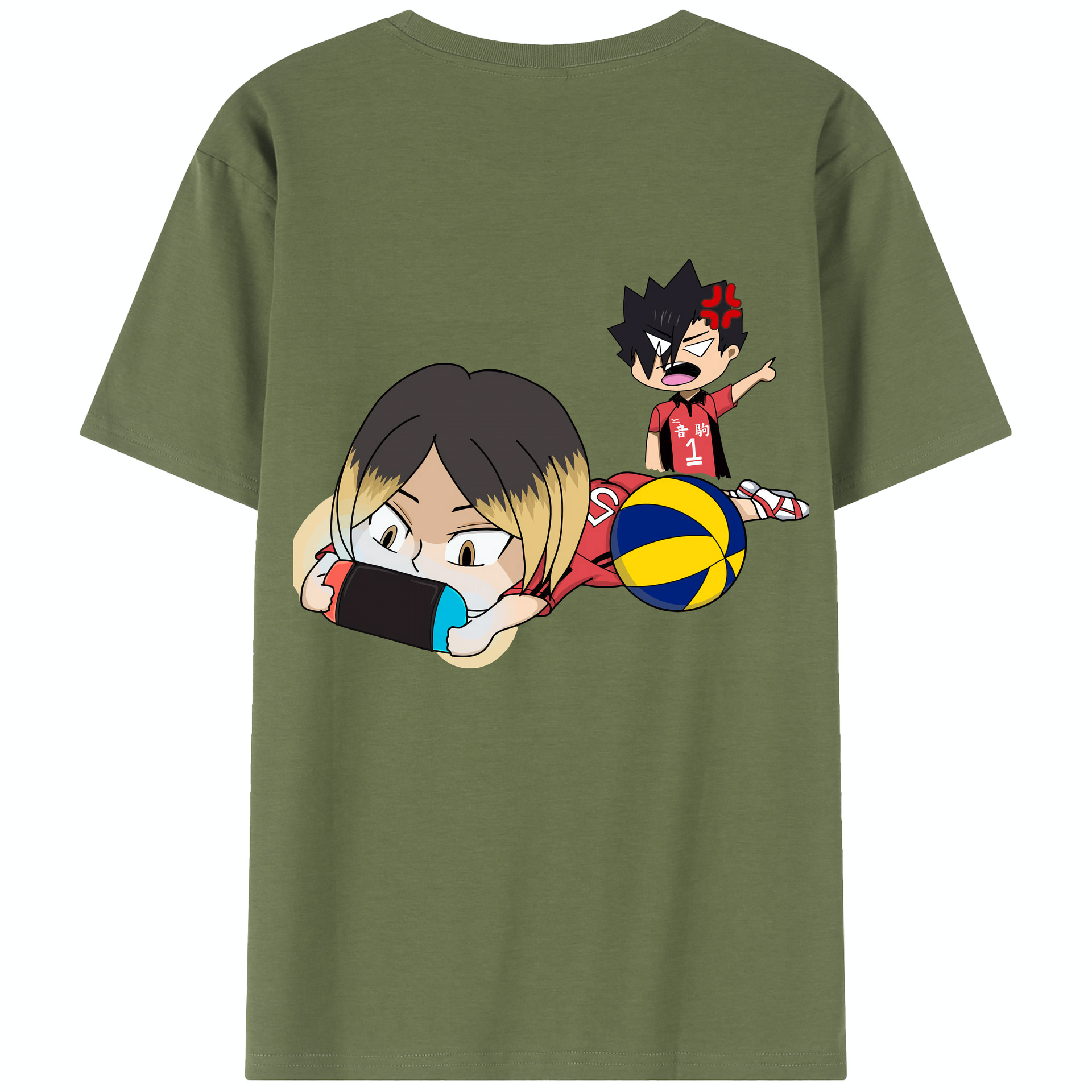 （画像用） ハイキュー!! Haikyu!! 綿100％半袖Tシャツ（背面プリント）